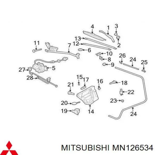  Mitsubishi MN126534 ціна, від 5.07 USD