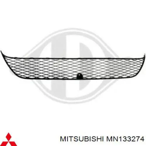 MN133274 Mitsubishi заглушка/ решітка протитуманних фар бампера переднього, права