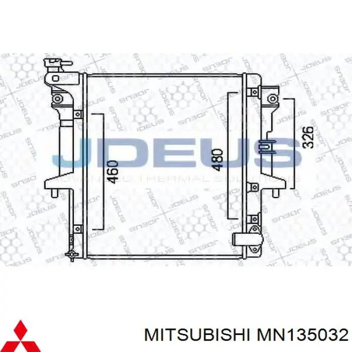 MN135032 Mitsubishi Радіатор охолодження двигуна