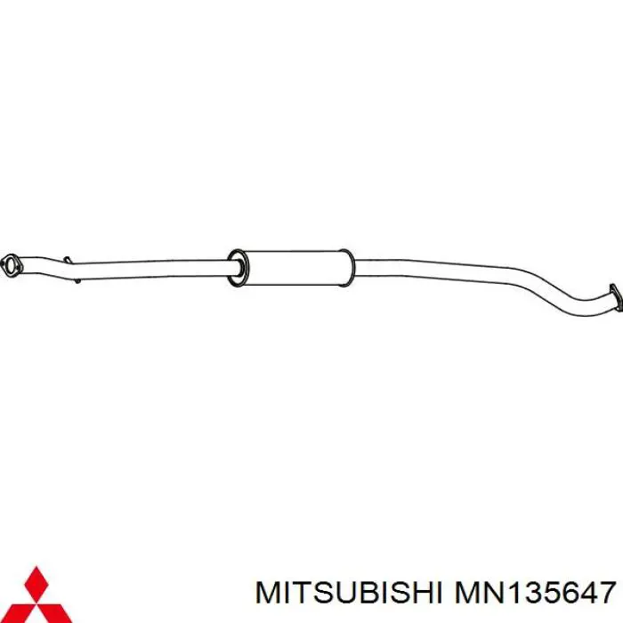 Глушник Mitsubishi MN135647 ціна, від 53.05 USD