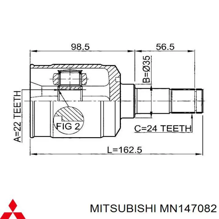 Пильник ШРКШа внутрішній, правий MI0142 DAC