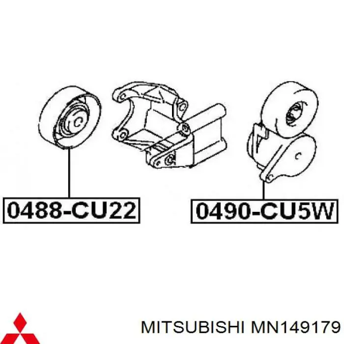 Натягувач приводного ременя Mitsubishi MN149179
