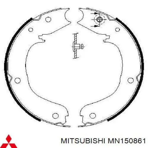 Колодки ручника MN150861 Mitsubishi