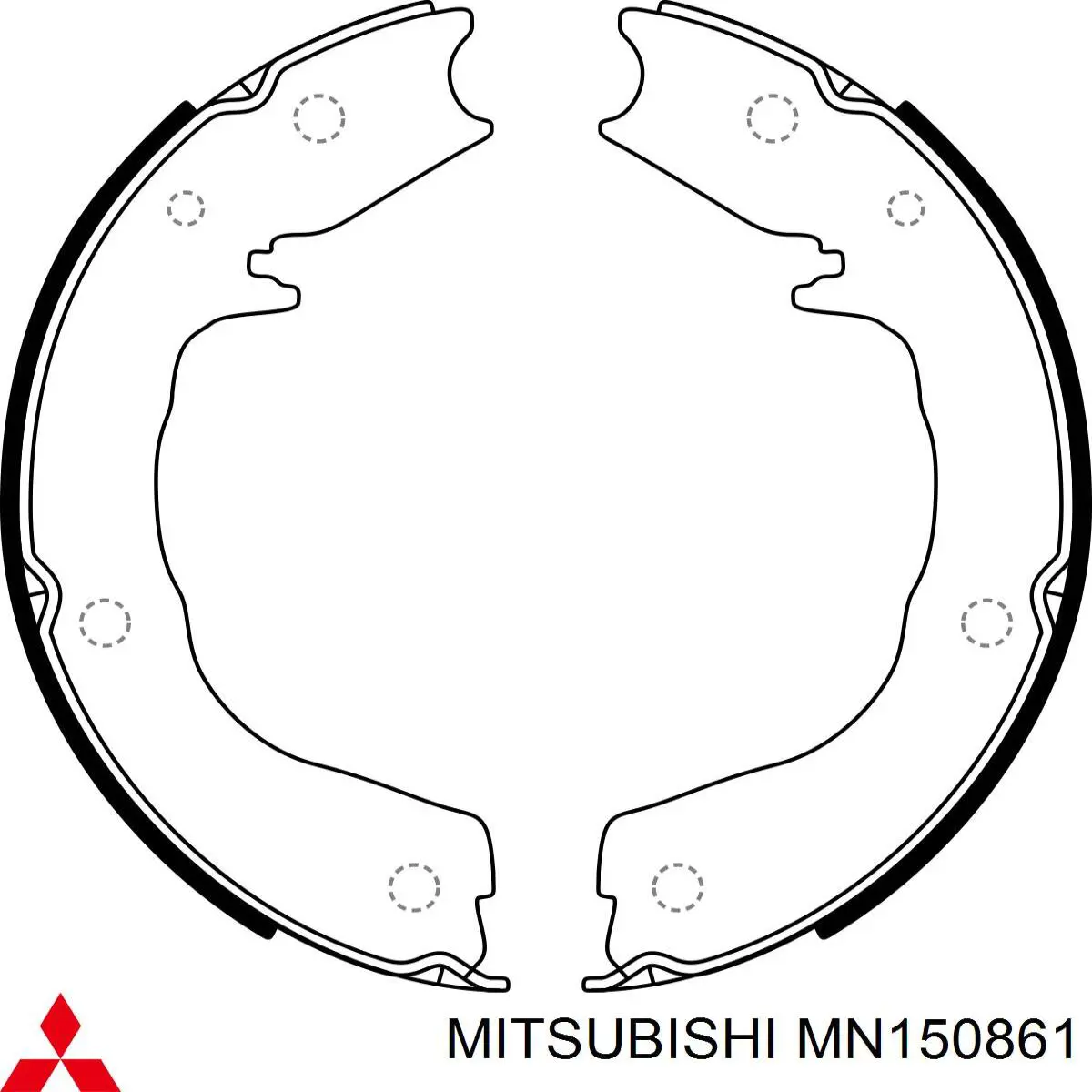 MN150861 Mitsubishi Гальмівні колодки ручника