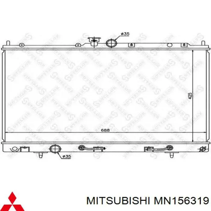 Купити MN156319 Mitsubishi Радіатор двигуна