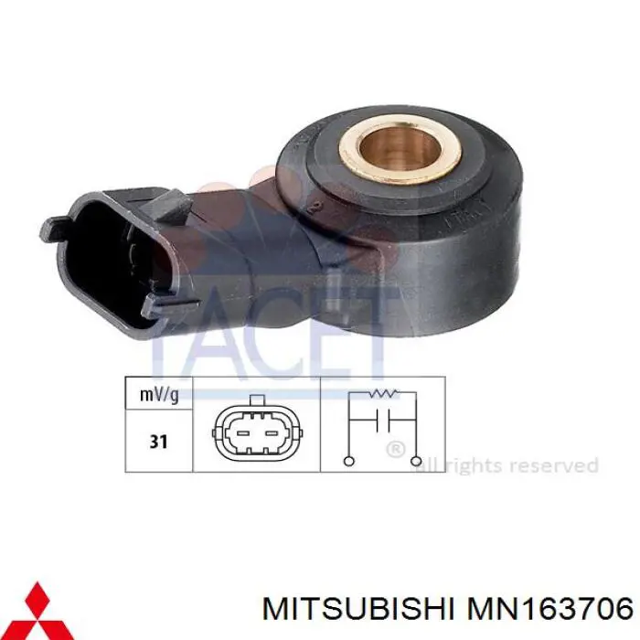 MN163706 Mitsubishi датчик детонації
