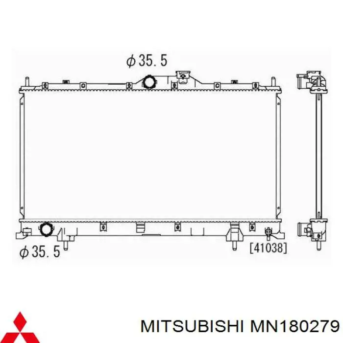 MN180279 Mitsubishi Радіатор охолодження двигуна