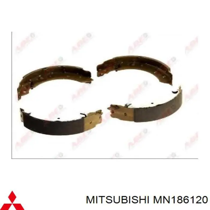 MN186120 Mitsubishi Колодки гальмівні задні, барабанні