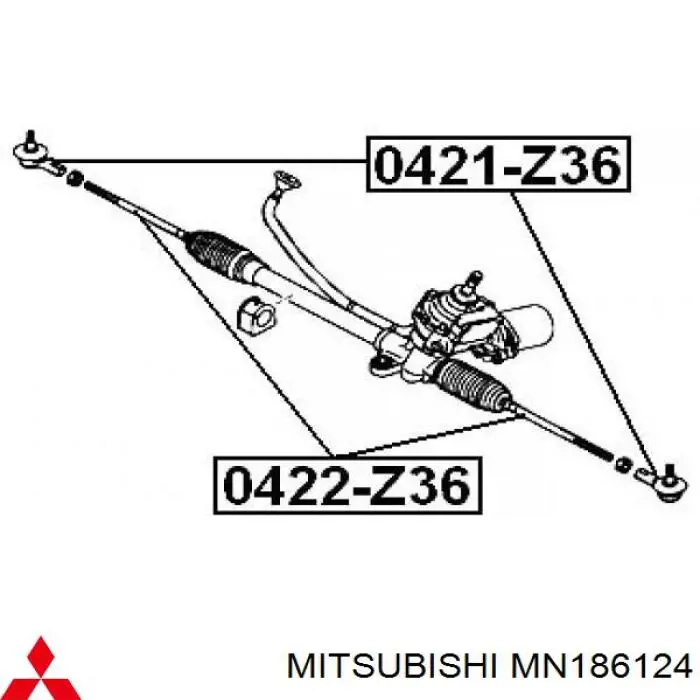 Купити MN186124 Mitsubishi Рульовий наконечник