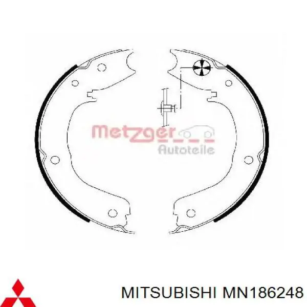 Колодки ручника MN186248 Mitsubishi