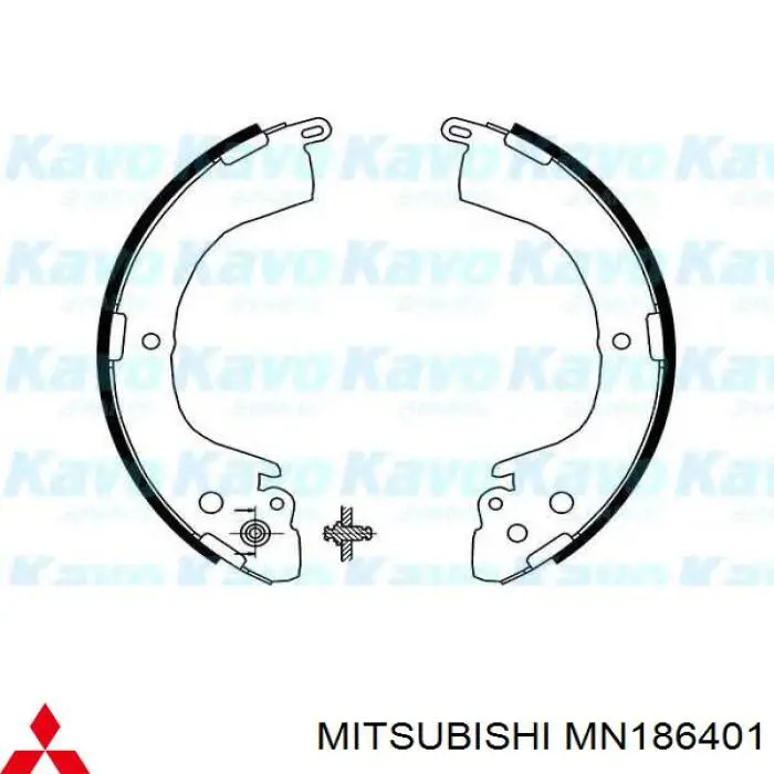 Колодки гальмові задні, барабанні Mitsubishi MN186401 ціна, від 29.66 USD