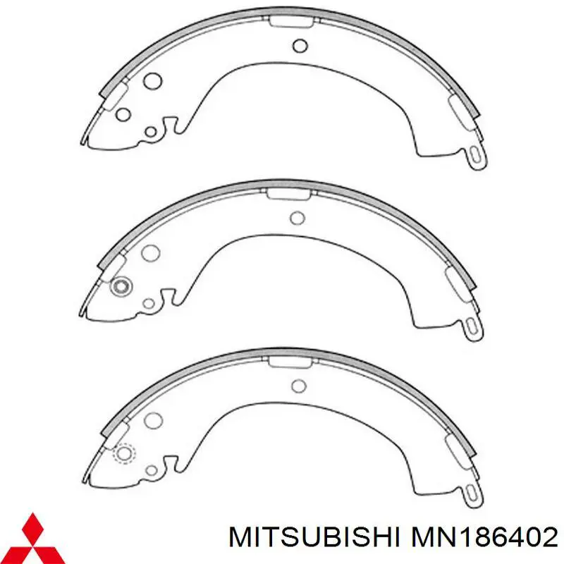 MN186402 Mitsubishi Колодки гальмівні задні, барабанні