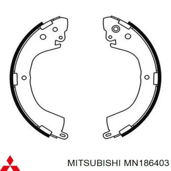 Колодки гальмові задні, барабанні Mitsubishi MN186403 ціна, від 24.31 USD