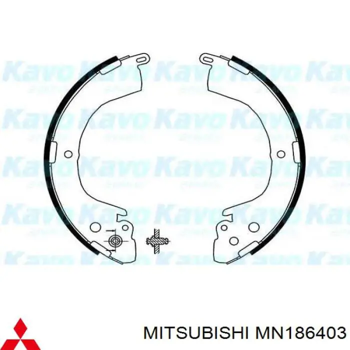 Купити MN186403 Mitsubishi Колодки гальмові задні, барабанні