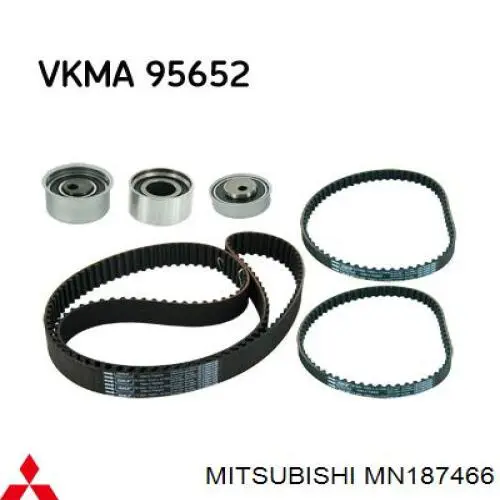 Купити MN187466 Mitsubishi Ремінь газорозподільного механізму