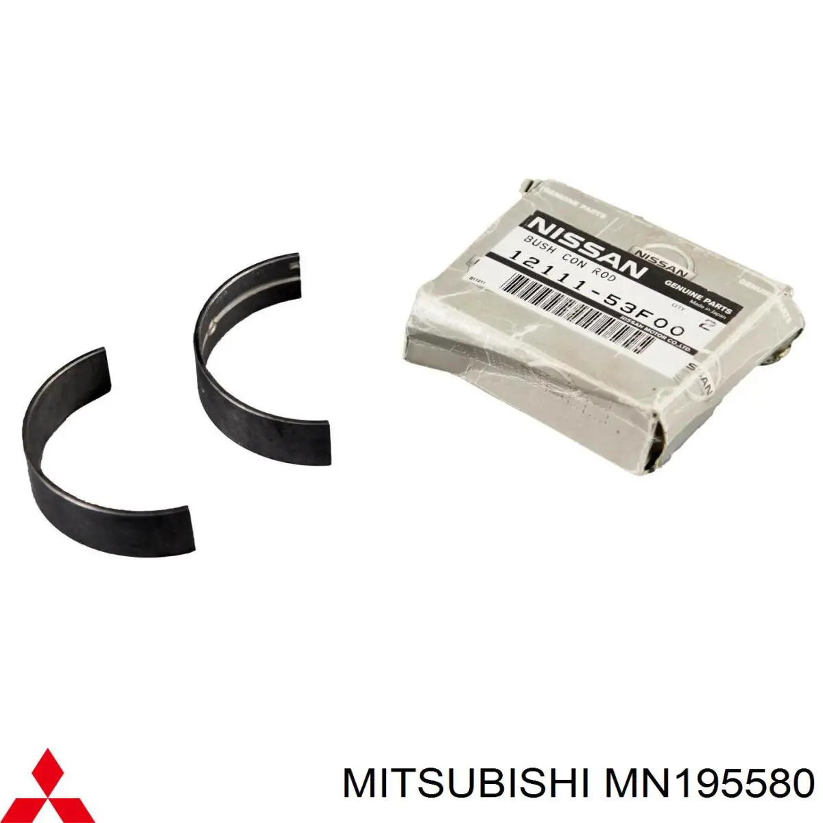 MN195580 Mitsubishi вкладиші колінвала, корінні, комплект, стандарт (std)