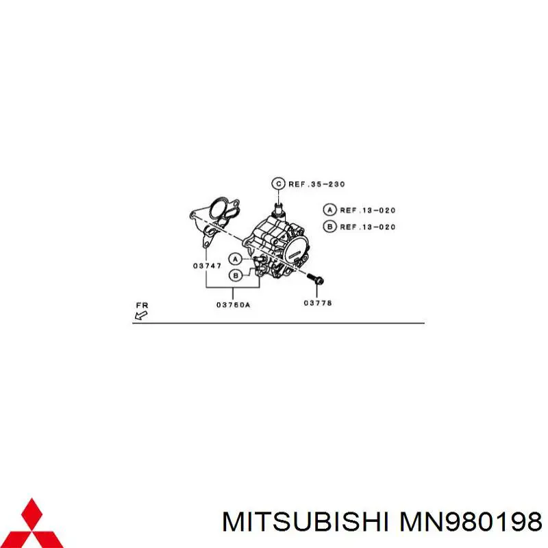 Насос вакуумний Mitsubishi Grandis (NAW) (Міцубісі Грандіс)