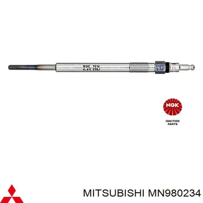 MN980234 Mitsubishi свічка накалу