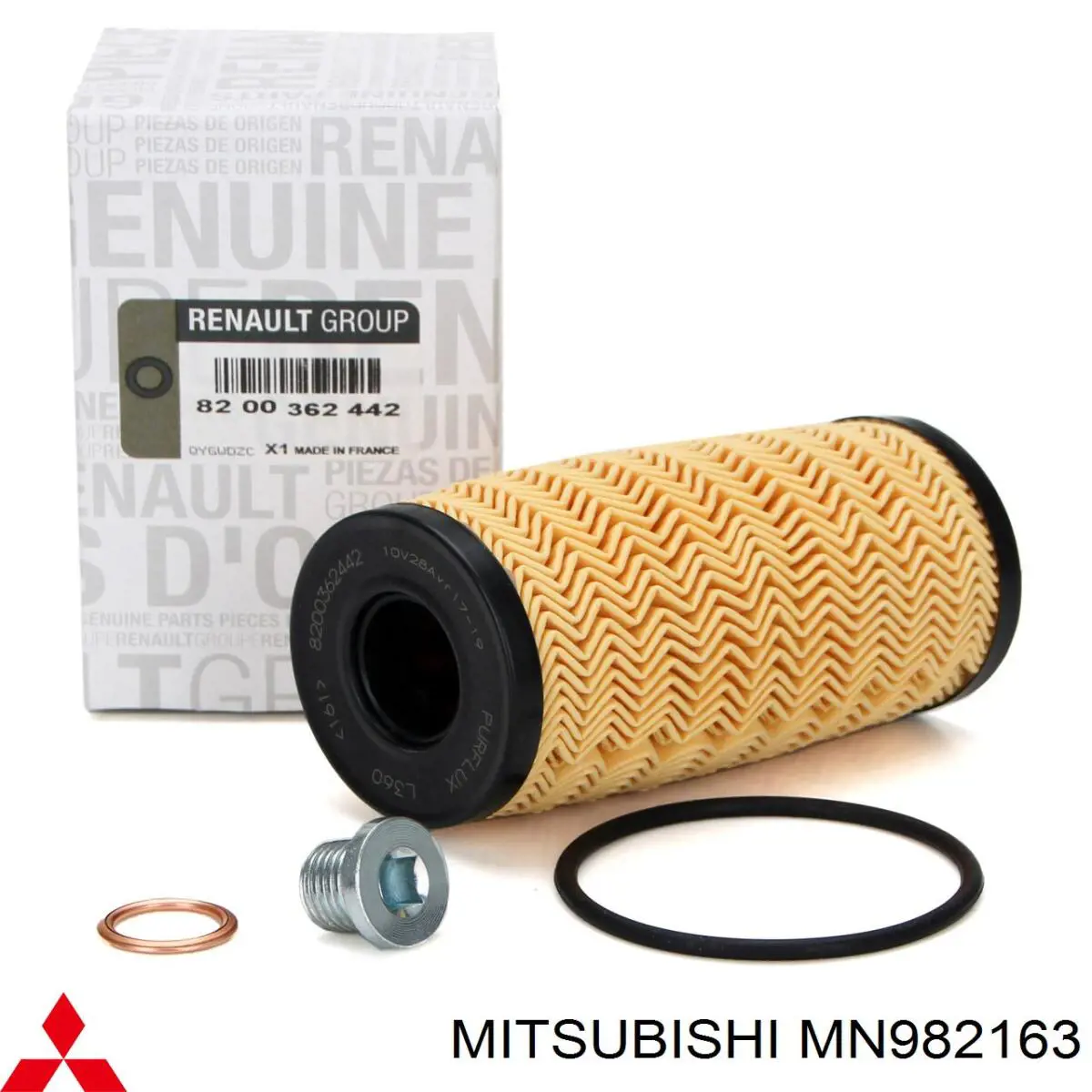 MN982163 Mitsubishi Пробка піддона двигуна