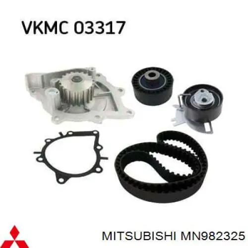 Помпа охолодження Mitsubishi MN982325 ціна, від 48.45 USD