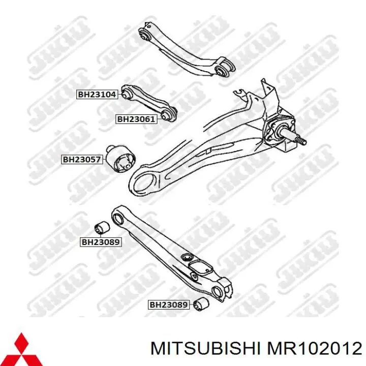 Сайлентблок заднього нижнього важеля Mitsubishi MR102012
