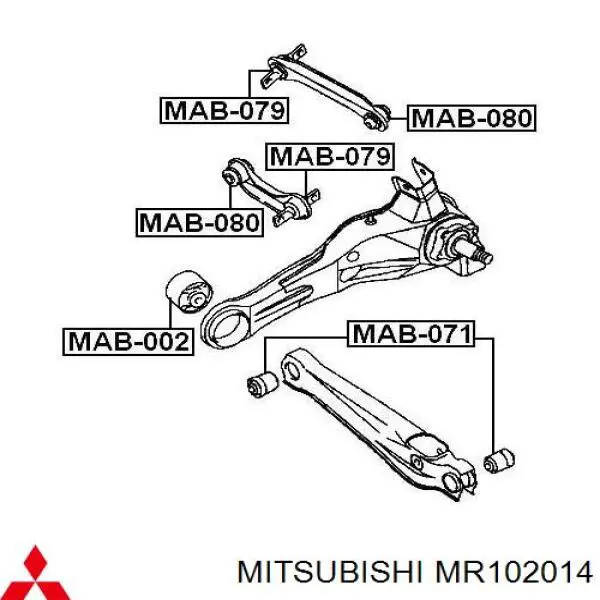 MR102014 Mitsubishi Сайлентблок верхнього важеля