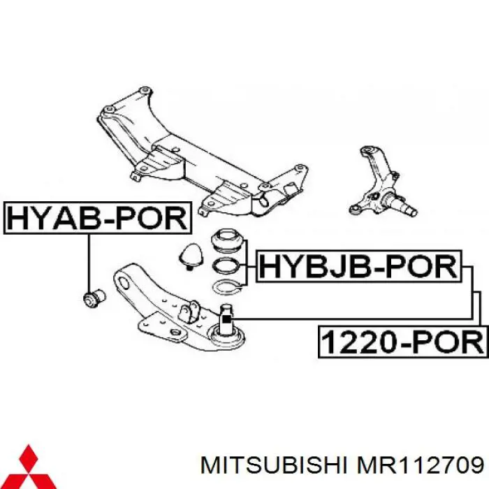 Купити MR112709 Mitsubishi Сайлентблок передньої підвіски