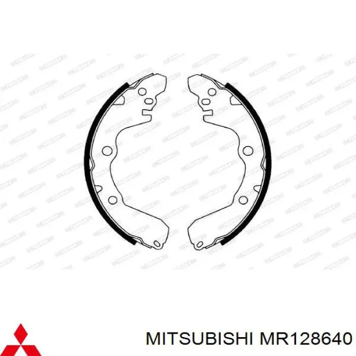MR128640 Mitsubishi колодки ручника/стоянкового гальма