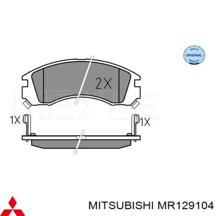 Колодки гальмівні передні, дискові MR129104 Mitsubishi