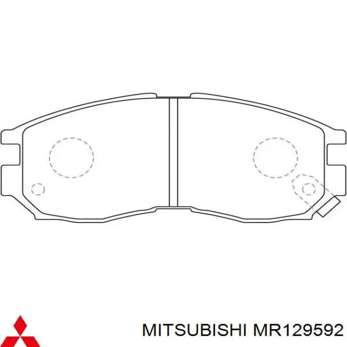 MR129592 Mitsubishi колодки гальмівні передні, дискові