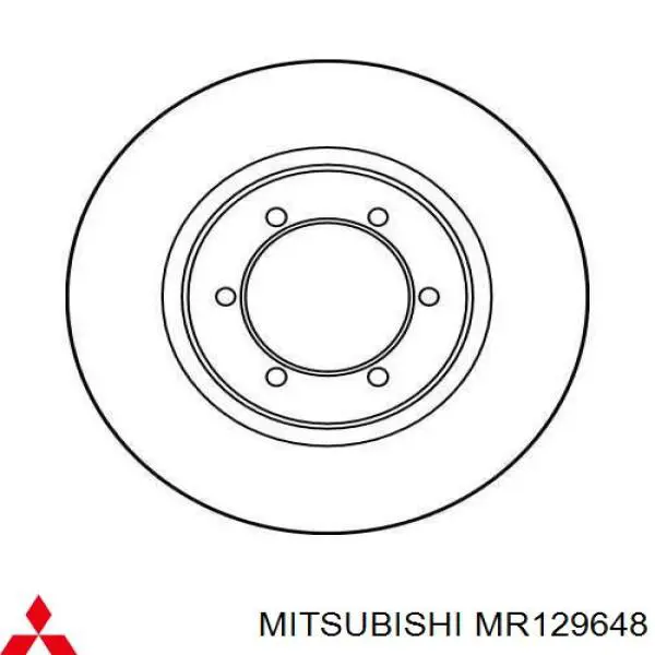 Диск гальмівний передній Mitsubishi MR129648
