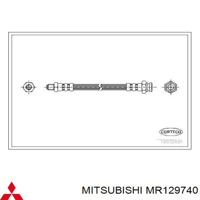 Шланг гальмівний передній Mitsubishi L 300 (L03P) (Міцубісі Л300)