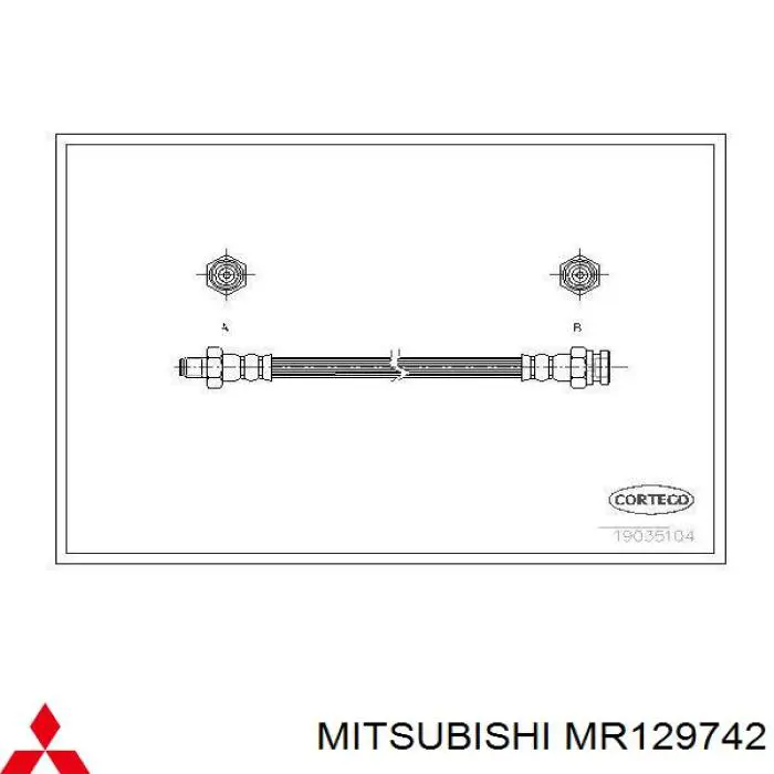 Гальмівні шланги передні MR129742 Mitsubishi