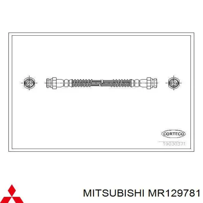 Шланг гальмівний передній Mitsubishi MR129781 ціна, від 7.05 USD