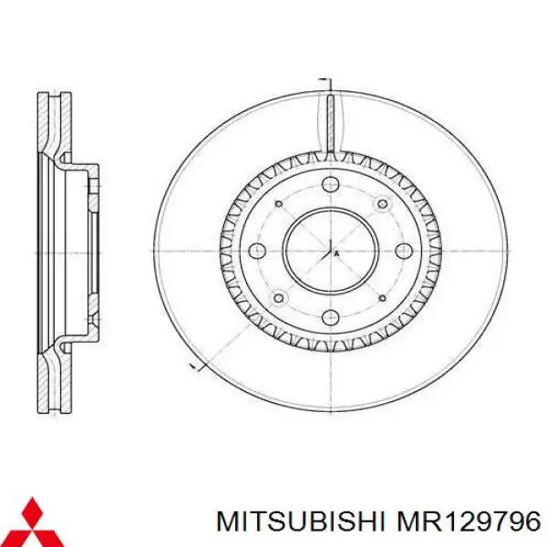 MR129796 Mitsubishi Шланг гальмівний задній