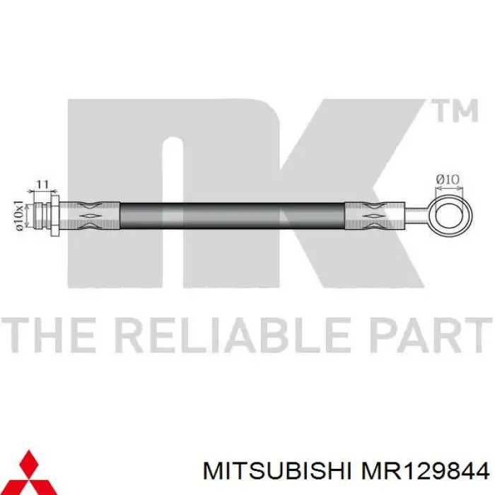 MB858614 Mitsubishi шланг гальмівний передній