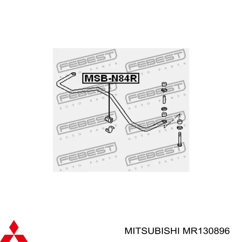 MR130896 Mitsubishi втулка стабілізатора заднього