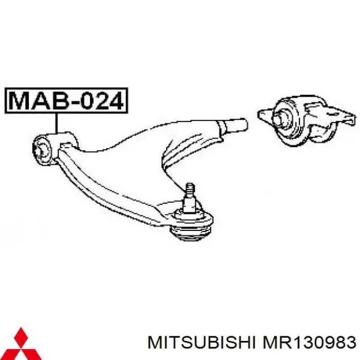 MR130983 Mitsubishi Сайлентблок переднього нижнього важеля