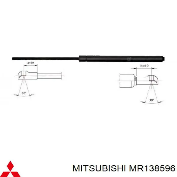 Амортизатор кришки багажника/ двері 3/5-ї задньої Mitsubishi Colt 4 (CAA) (Міцубісі Кольт)