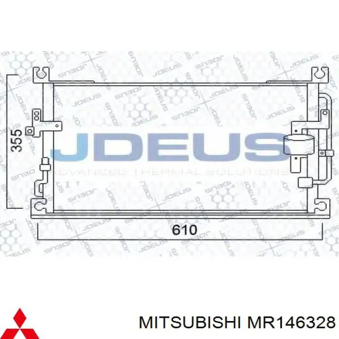 MR146328 Mitsubishi радіатор охолодження двигуна