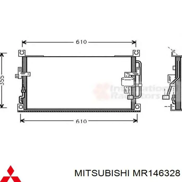Купити MR146328 Mitsubishi Радіатор двигуна