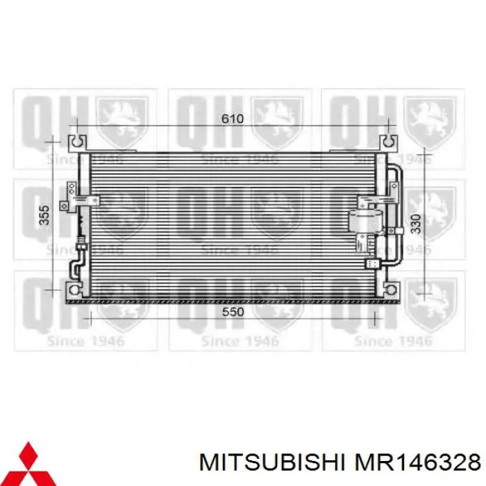 Радіатор основний Mitsubishi MR146328 ціна, від 84.89 USD