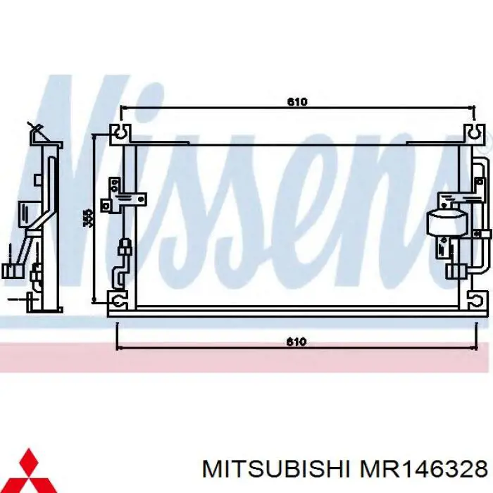MR146328 Mitsubishi Радіатор охолодження двигуна