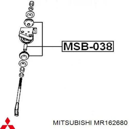 Сайлентблок розтяжки переднього нижнього важеля Mitsubishi L 300 (P0W, P1W, P2W) (Міцубісі Л300)
