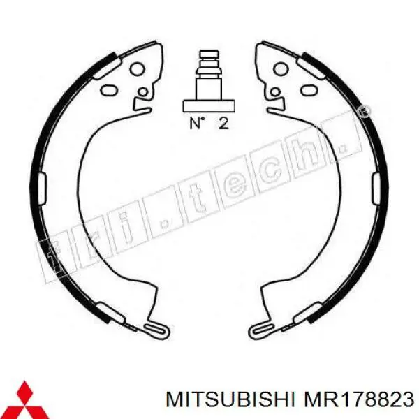 MR178823 Mitsubishi колодки гальмові задні, барабанні
