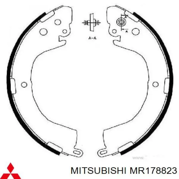 Колодки гальмові задні, барабанні MB858876 Mitsubishi