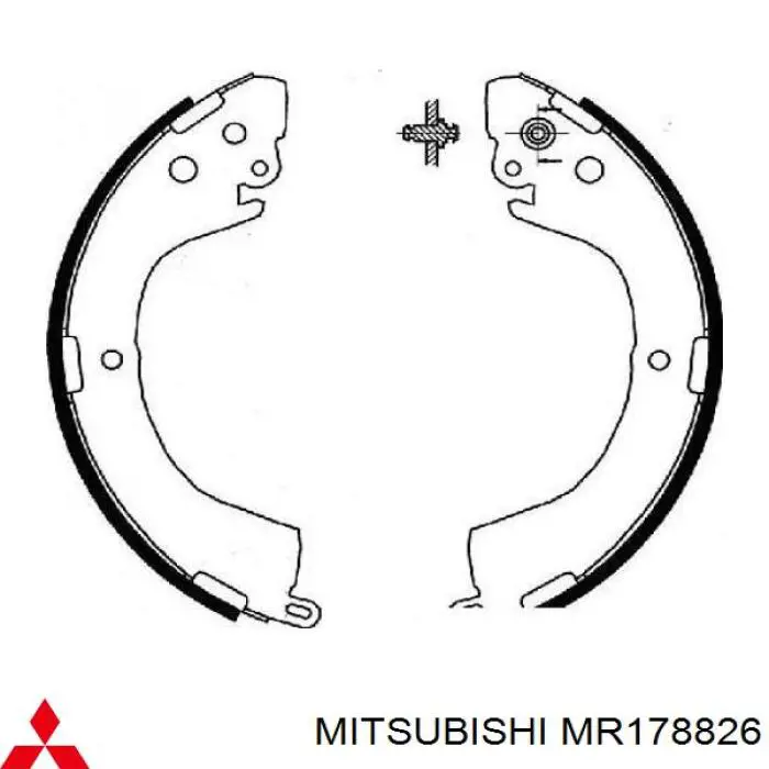 Купити MR178826 Mitsubishi Колодки гальмові задні, барабанні