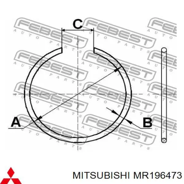  Mitsubishi MR196473 ціна, від 0.42 USD