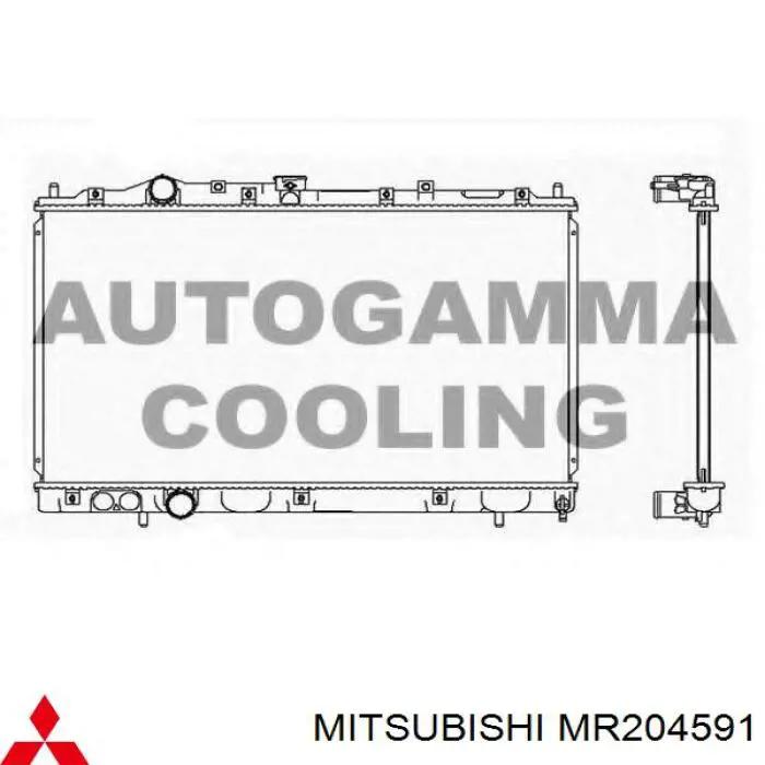 Купити MR204591 Mitsubishi Радіатор двигуна