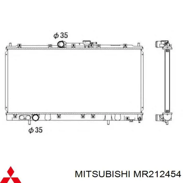 MR212454 Mitsubishi радіатор охолодження двигуна